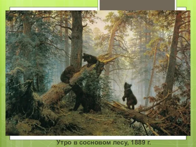 Утро в сосновом лесу, 1889 г.