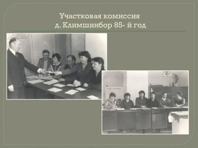 Участковая комиссия д. Климшинбор 85- й год