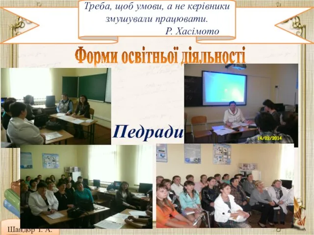 Треба, щоб умови, а не керівники змушували працювати. Р. Хасімото Шандор