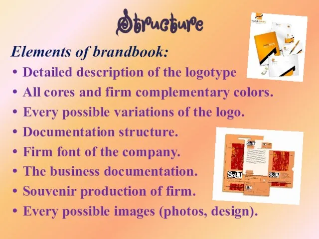 Structure Elements of brandbook: Detailed description of the logotype All cores