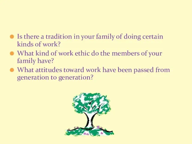 Is there a tradition in your family of doing certain kinds