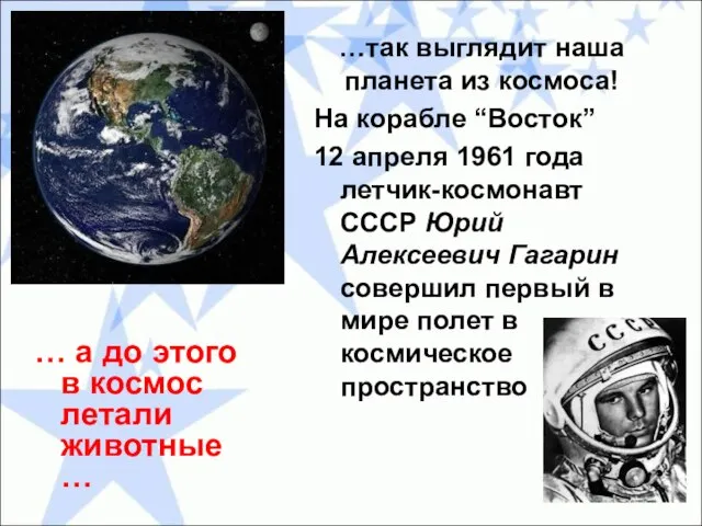 …так выглядит наша планета из космоса! На корабле “Восток” 12 апреля