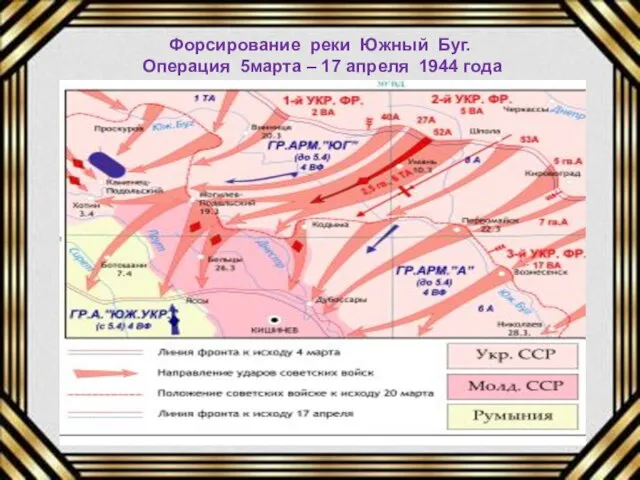 Форсирование реки Южный Буг. Операция 5марта – 17 апреля 1944 года