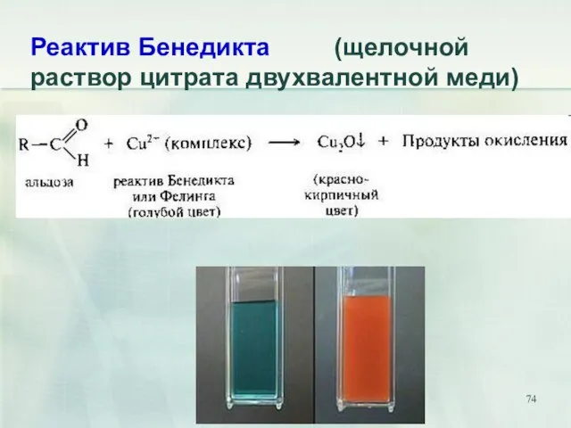 Реактив Бенедикта (щелочной раствор цитрата двухвалентной меди)