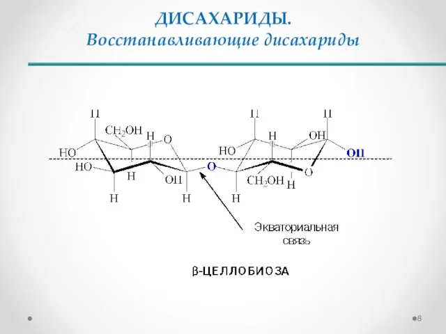 ДИСАХАРИДЫ. Восстанавливающие дисахариды