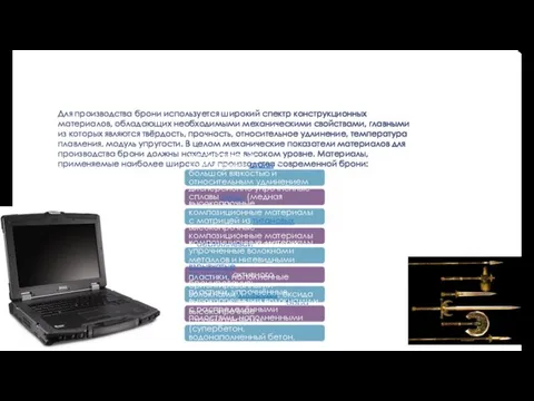 Для производства брони используется широкий спектр конструкционных материалов, обладающих необходимыми механическими