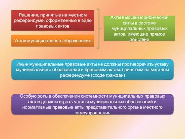 Решения, принятые на местном референдуме, оформленные в виде правовых актов Устав