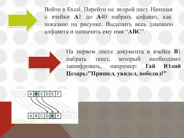 Войти в Excel. Перейти на второй лист. Начиная с ячейки A1