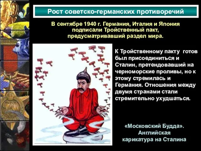 Рост советско-германских противоречий К Тройственному пакту готов был присоединиться и Сталин,