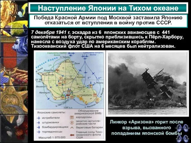 Наступление Японии на Тихом океане 7 декабря 1941 г. эскадра из