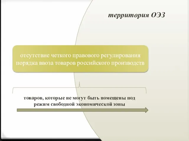 территория ОЭЗ товаров, которые не могут быть помещены под режим свободной