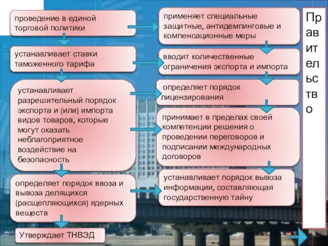 Правительство проведение в единой торговой политики применяет специальные защитные, антидемпинговые и