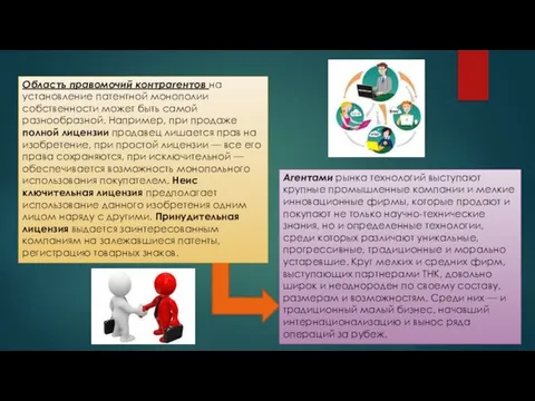 Область правомочий контрагентов на установление патентной монополии собственности может быть самой