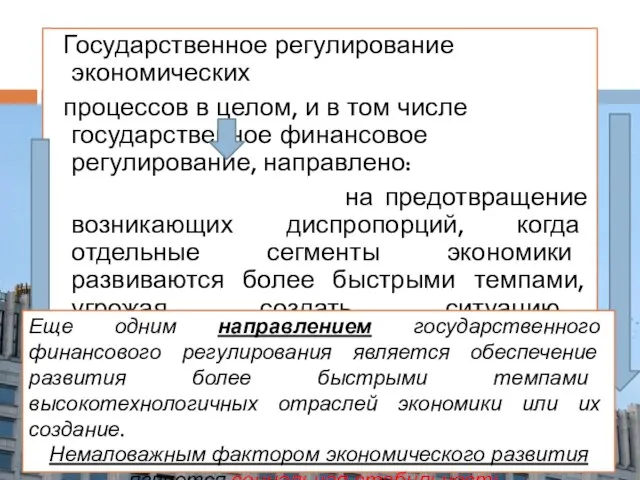 Государственное регулирование экономических процессов в целом, и в том числе государственное