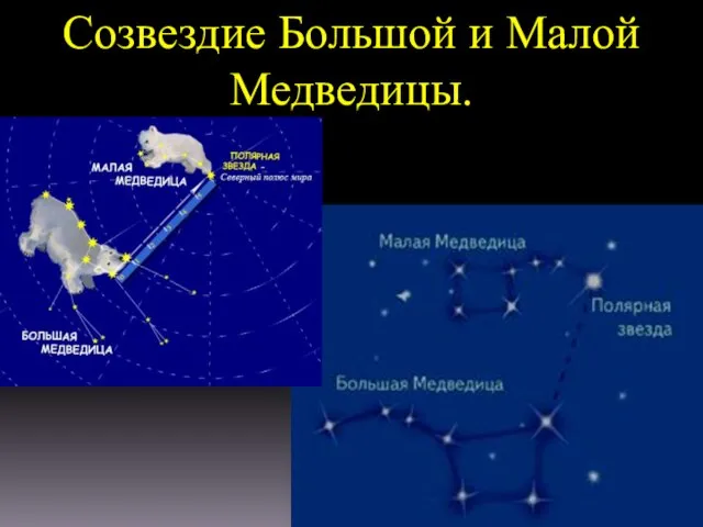 Созвездие Большой и Малой Медведицы.