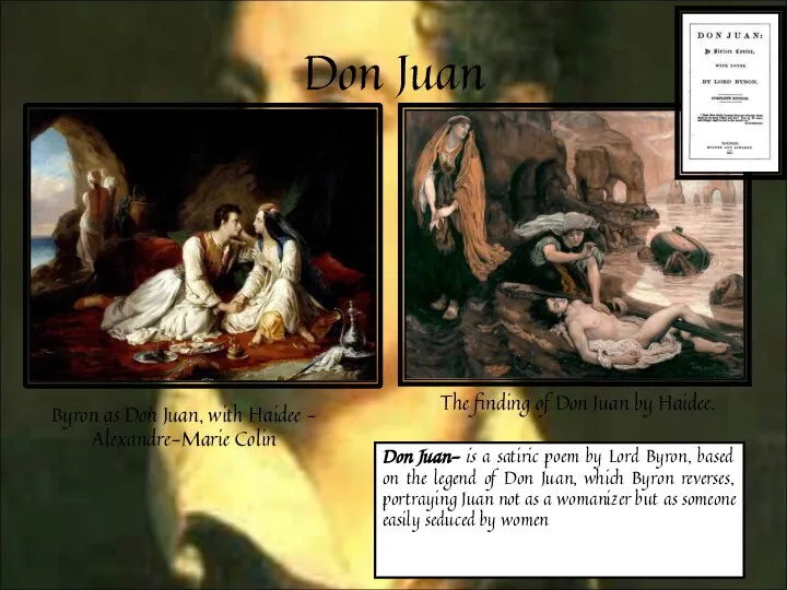 Don Juan The finding of Don Juan by Haidee. Byron as