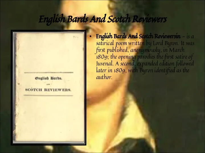 English Bards And Scotch Reviewers English Bards And Scotch Reviewersin -