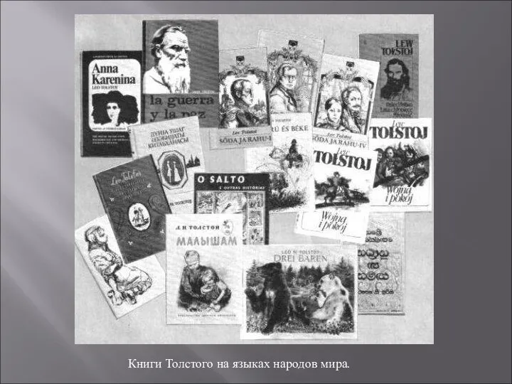 Книги Толстого на языках народов мира.