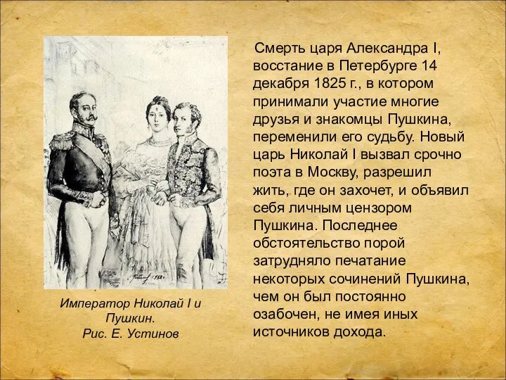 Смерть царя Александра I, восстание в Петербурге 14 декабря 1825 г.,