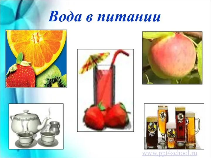 Вода в питании www.ppt4school.ru