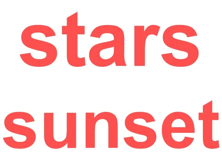 stars sunset