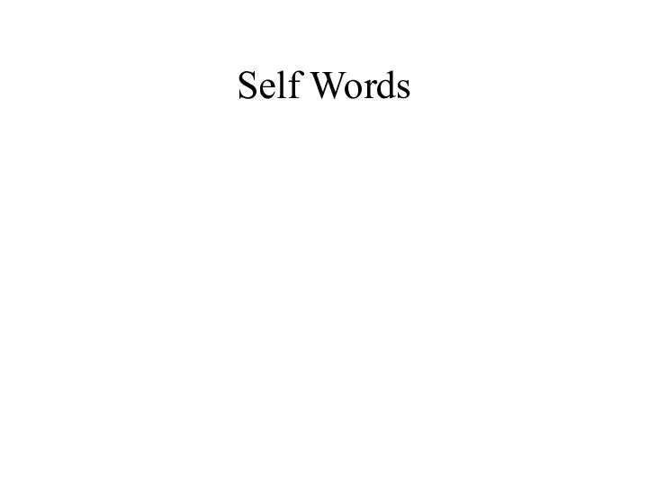 Self Words