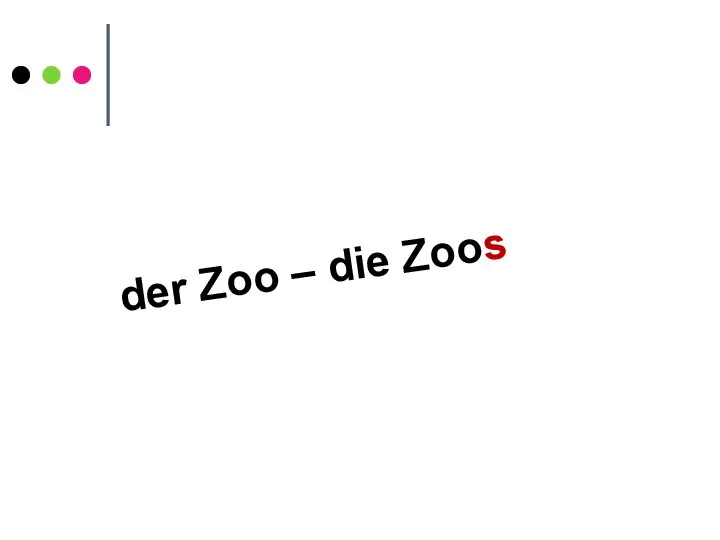 der Zoo – die Zoos
