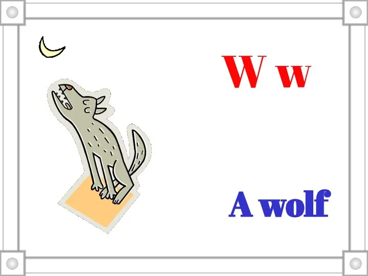 A wolf W w