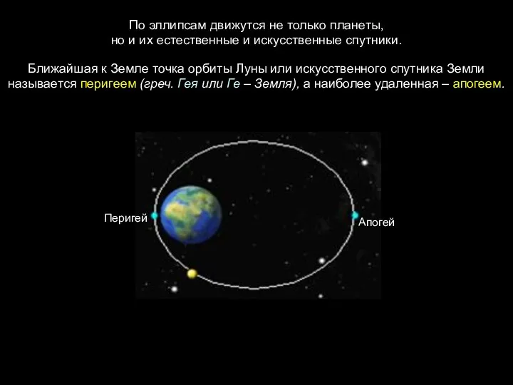 По эллипсам движутся не только планеты, но и их естественные и