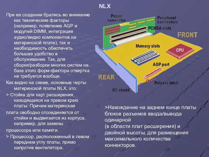 NLX При ее создании брались во внимание как технические факторы (например,