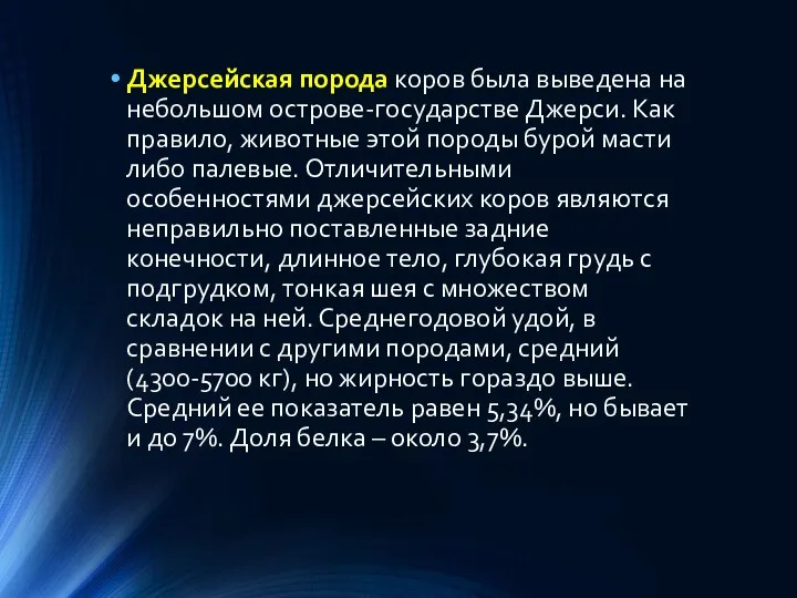 Джерсейская порода коров была выведена на небольшом острове-государстве Джерси. Как правило,