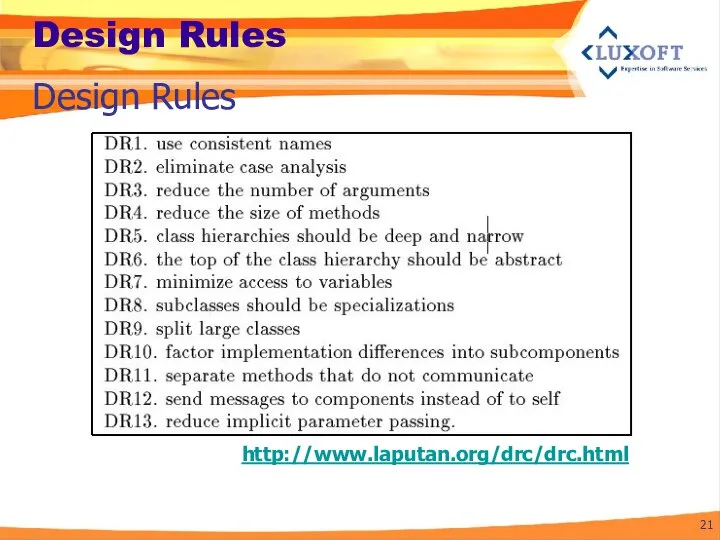 Design Rules Design Rules http://www.laputan.org/drc/drc.html