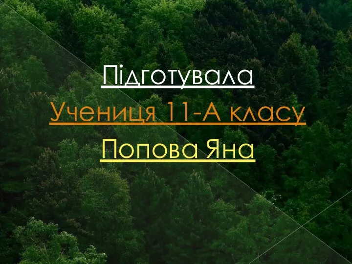 Підготувала Учениця 11-А класу Попова Яна