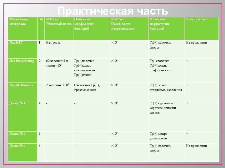 Практическая часть