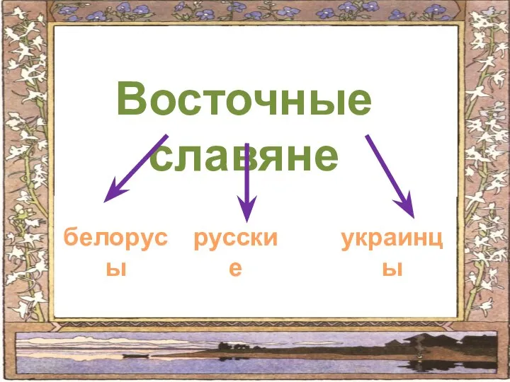 Восточные славяне белорусы русские украинцы