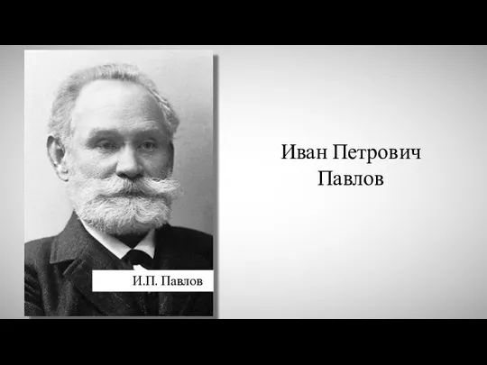 Иван Петрович Павлов И.П. Павлов