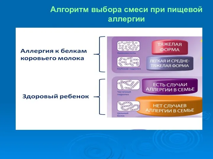 Алгоритм выбора смеси при пищевой аллергии