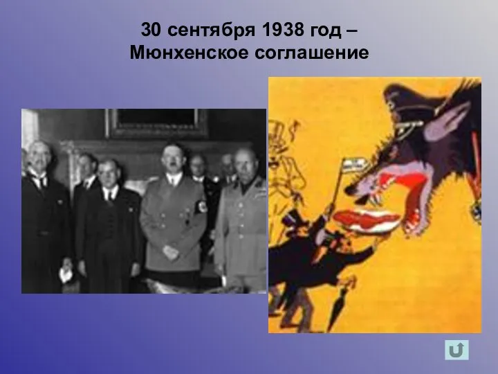 30 сентября 1938 год – Мюнхенское соглашение