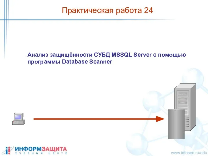 Практическая работа 24 Анализ защищённости СУБД MSSQL Server с помощью программы Database Scanner