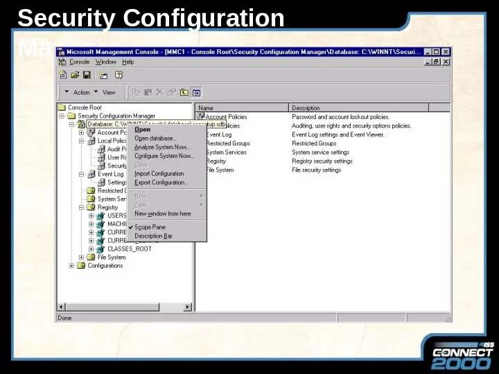 Security Configuration Manager