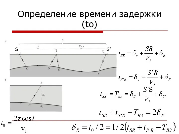 Определение времени задержки (tо) S S’