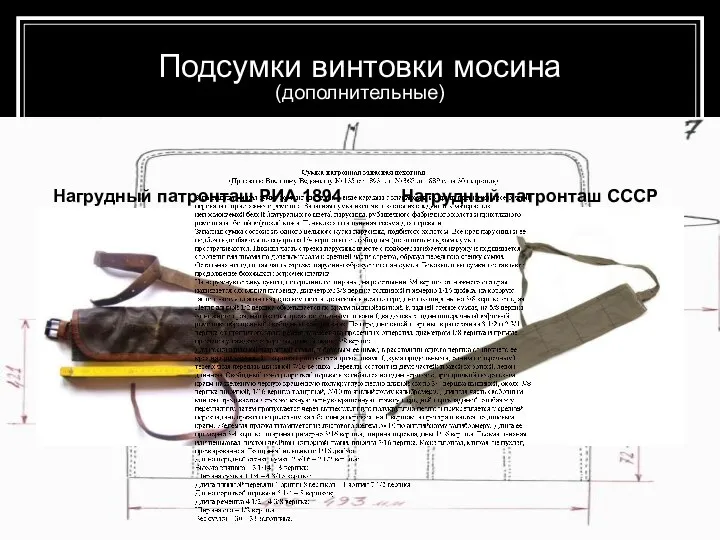 Подсумки винтовки мосина (дополнительные) Нагрудный патронташ РИА 1894 Нагрудный патронташ СССР