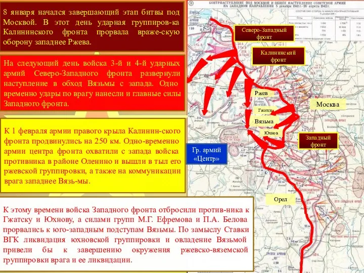 8 января начался завершающий этап битвы под Москвой. В этот день