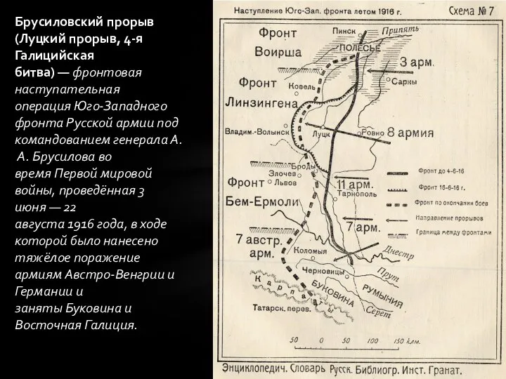 Брусиловский прорыв (Луцкий прорыв, 4-я Галицийская битва) — фронтовая наступательная операция