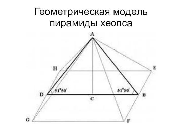 Геометрическая модель пирамиды хеопса