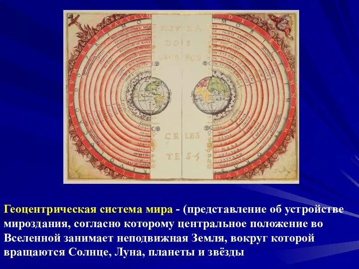 Геоцентрическая система мира - (представление об устройстве мироздания, согласно которому центральное