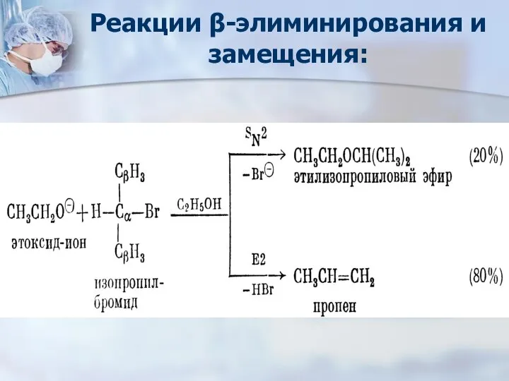 Реакции -элиминирования и замещения: