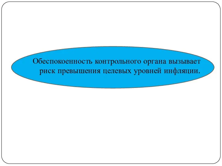 Обеспокоенность контрольного органа вызывает риск превышения целевых уровней инфляции.