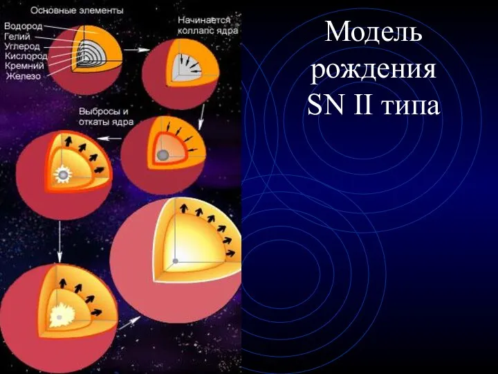 Модель рождения SN II типа