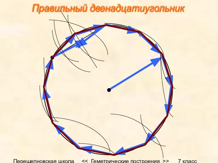 Перещепновская школа > 7 класс Правильный двенадцатиугольник